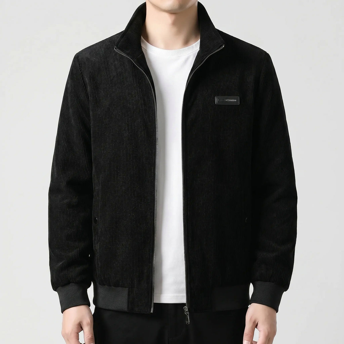 Corduroy Zip Up Bomber Jacket