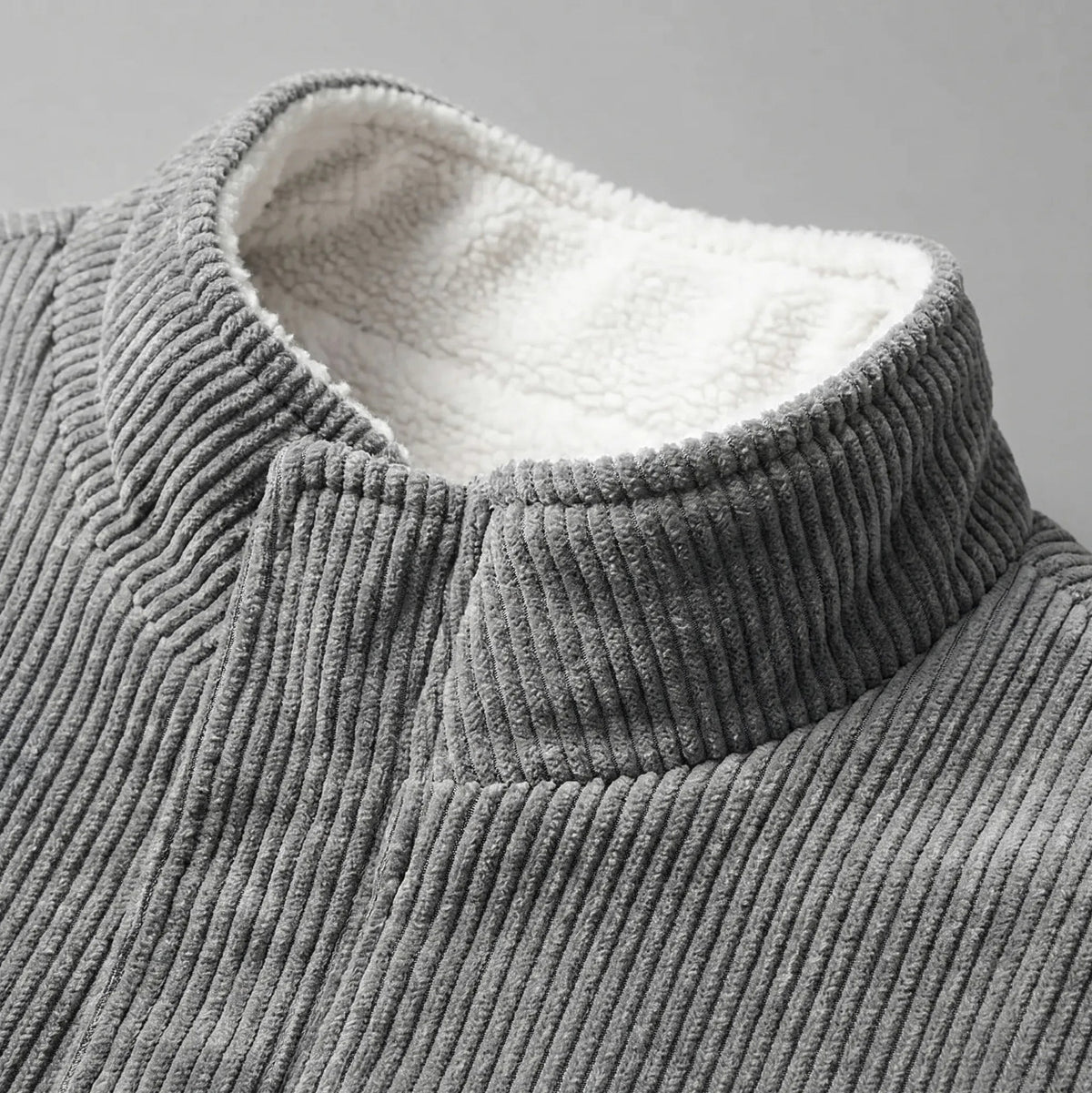 Corduroy Zip Up Bomber Jacket