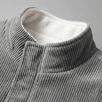 Corduroy Zip Up Bomber Jacket