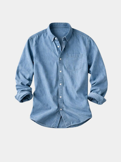 Denim Long Sleeve Button Down Shirt