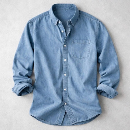Denim Long Sleeve Button Down Shirt