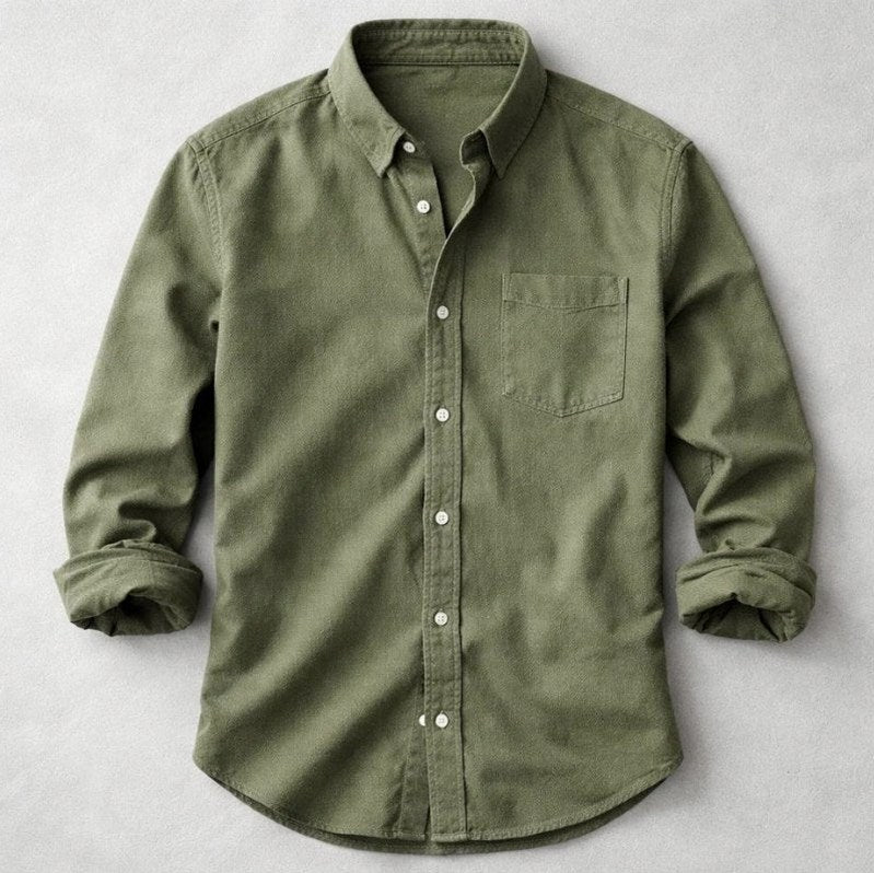 Denim Long Sleeve Button Down Shirt