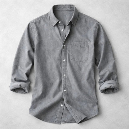 Denim Long Sleeve Button Down Shirt