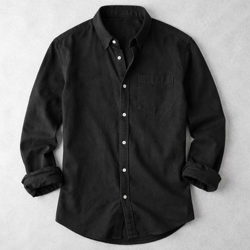 Denim Long Sleeve Button Down Shirt