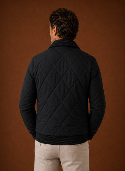 Diamond Quilted Full Zip Jacket