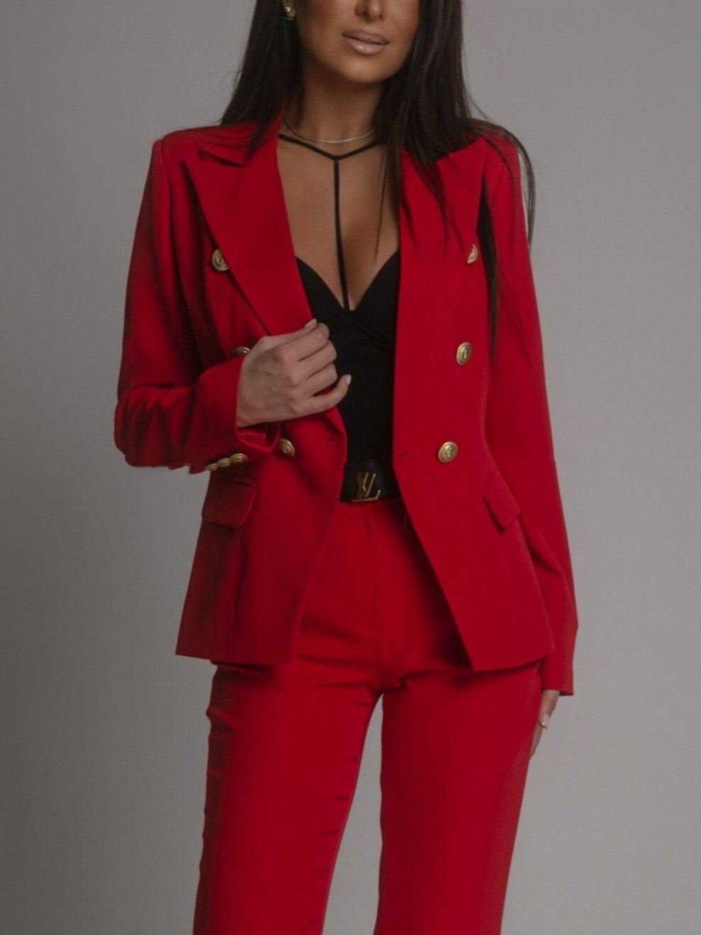 Double Breasted Long Sleeve Blazer