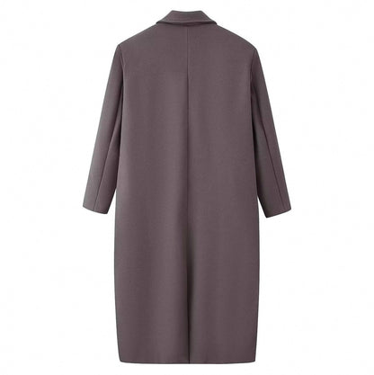 Relaxed Double Breasted Maxi Coat