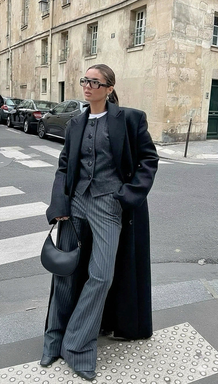 Relaxed Double Breasted Maxi Coat