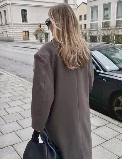 Relaxed Double Breasted Maxi Coat