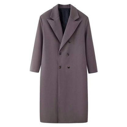 Relaxed Double Breasted Maxi Coat