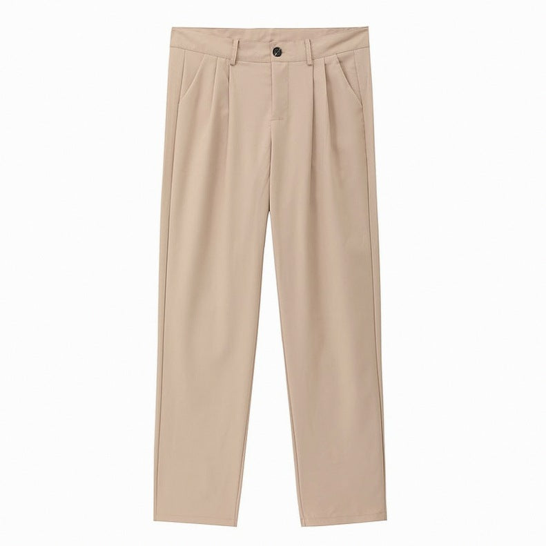 Double Pleated Straight Leg Dress Pants