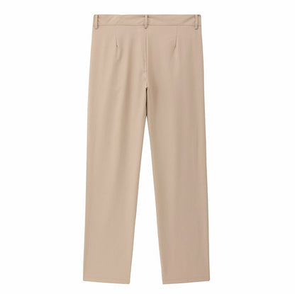 Double Pleated Straight Leg Dress Pants