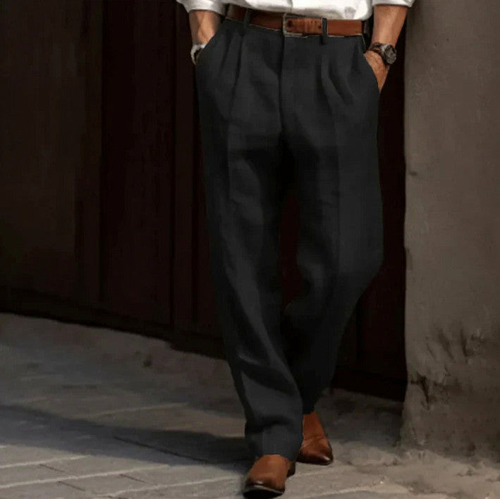 Double Pleated Wide Leg Dress Pants