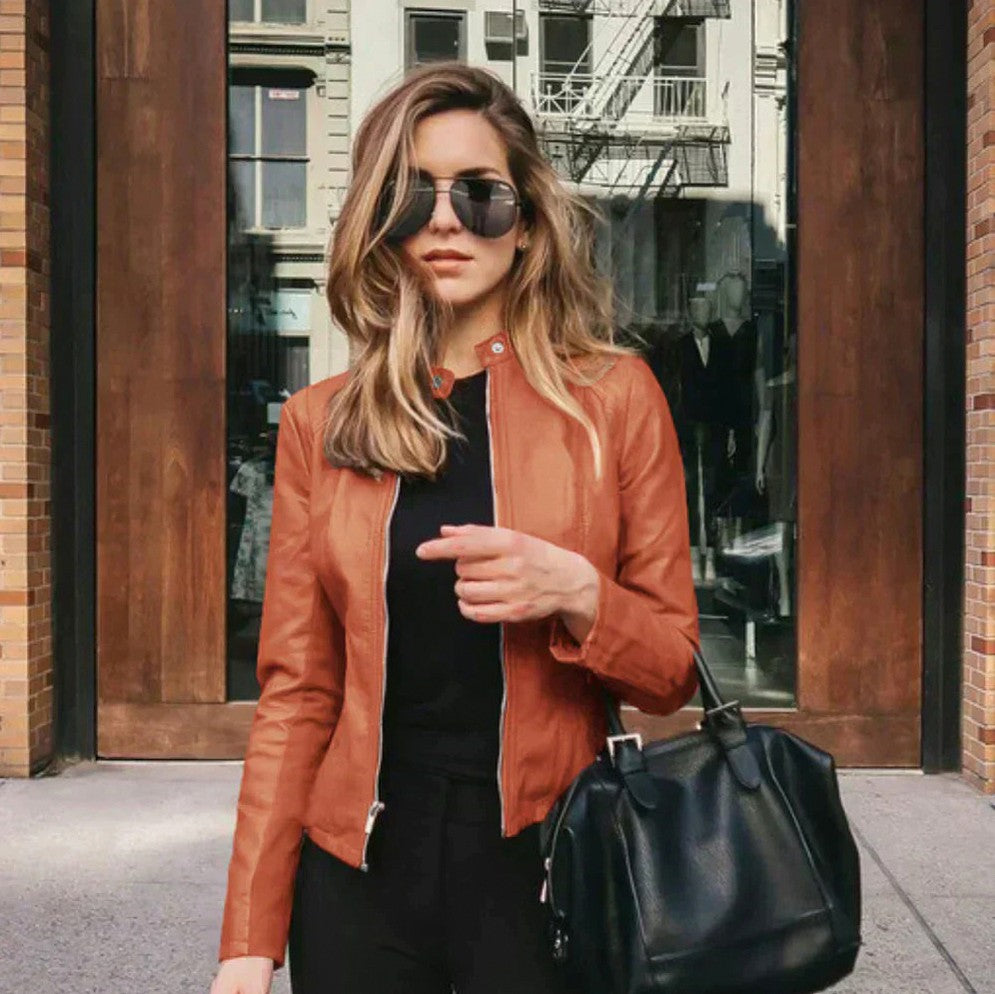 Faux Leather Moto Jacket