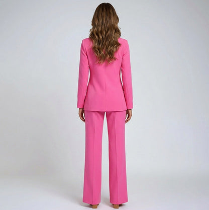 Fitted Long Sleeve Pants Matching Set