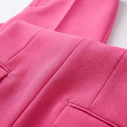 Fitted Long Sleeve Pants Matching Set