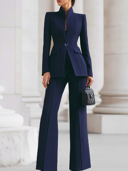 Fitted Long Sleeve Two Piece Set