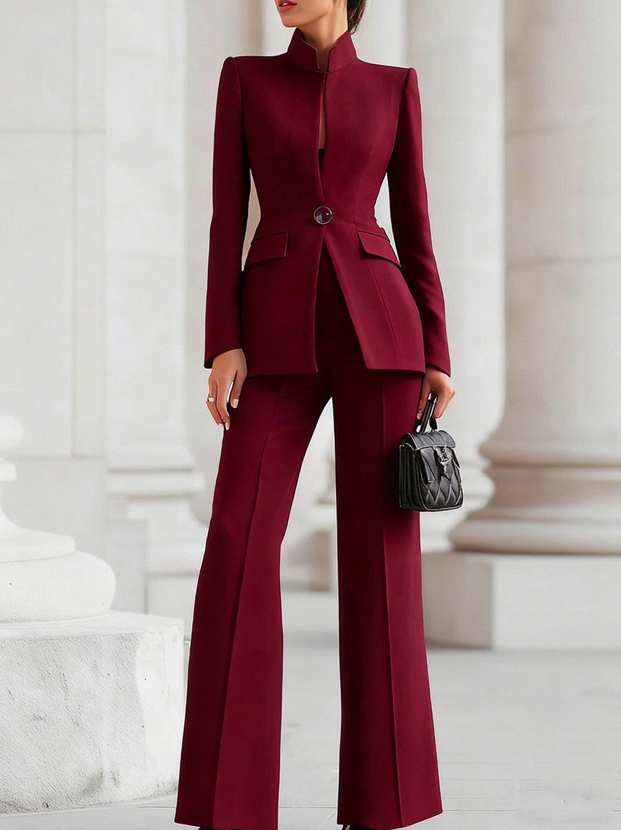 Fitted Long Sleeve Two Piece Set
