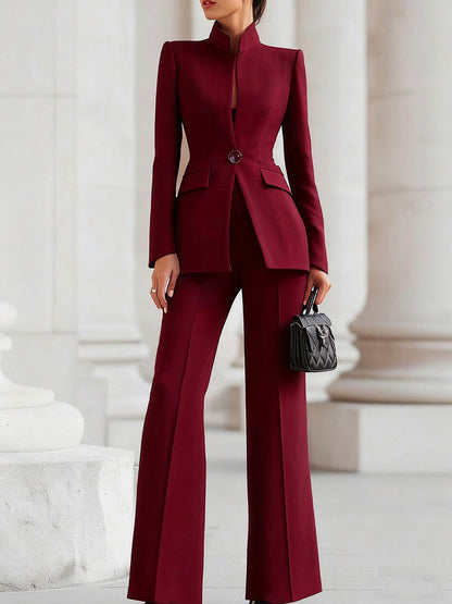 Fitted Long Sleeve Two Piece Set
