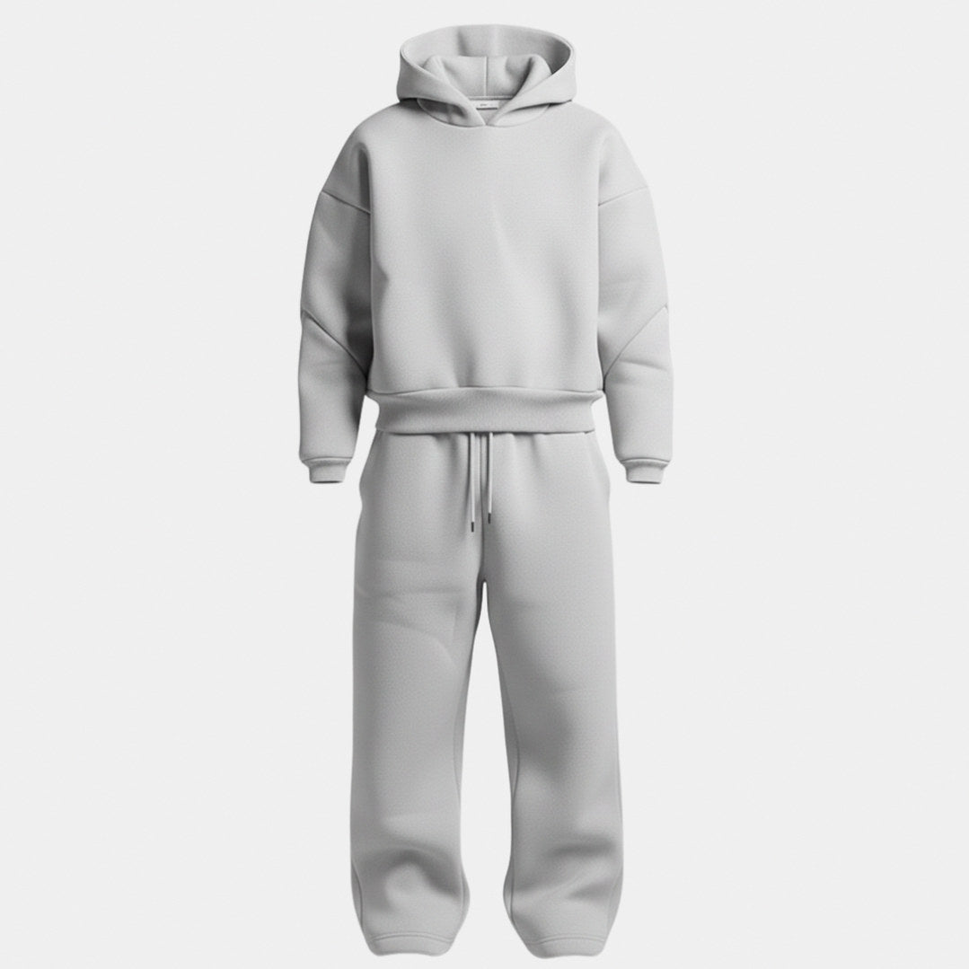 Fleece Hooded Drawstring Tracksuit
