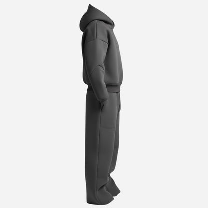 Fleece Hooded Drawstring Tracksuit