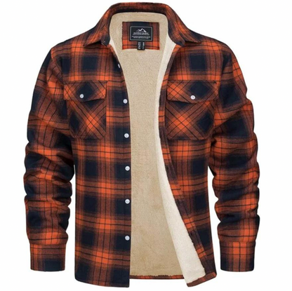 Fleece Lined Plaid Flannel Overshirt