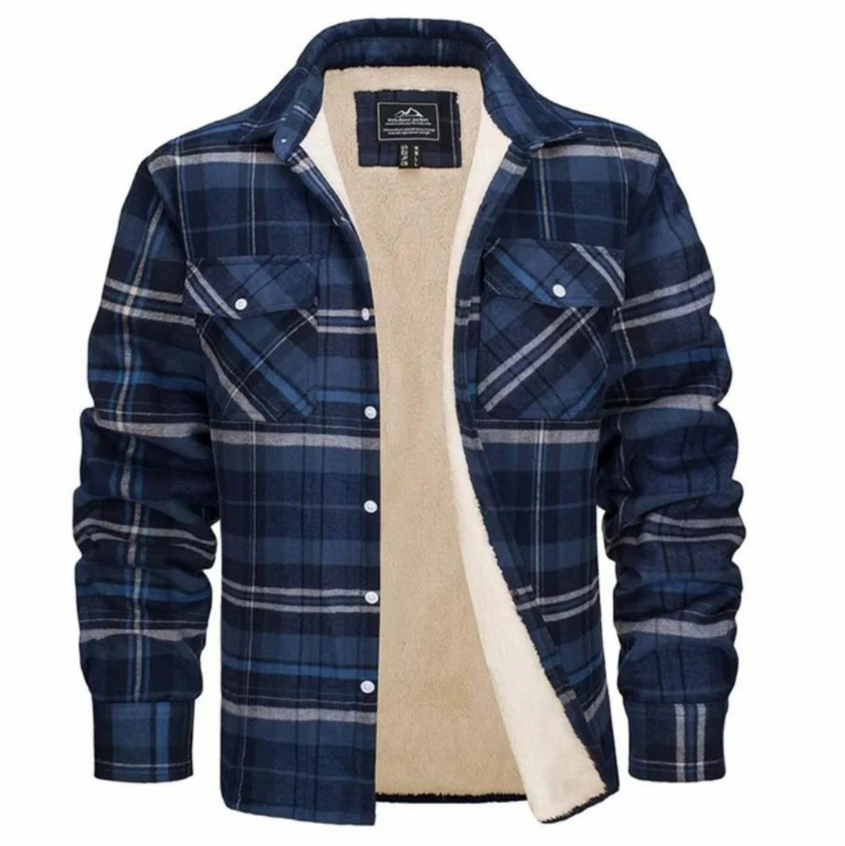 Fleece Lined Plaid Flannel Overshirt