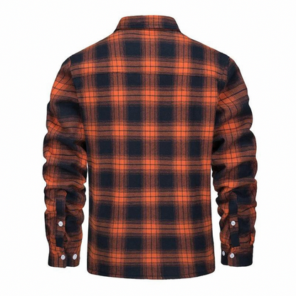 Fleece Lined Plaid Flannel Overshirt