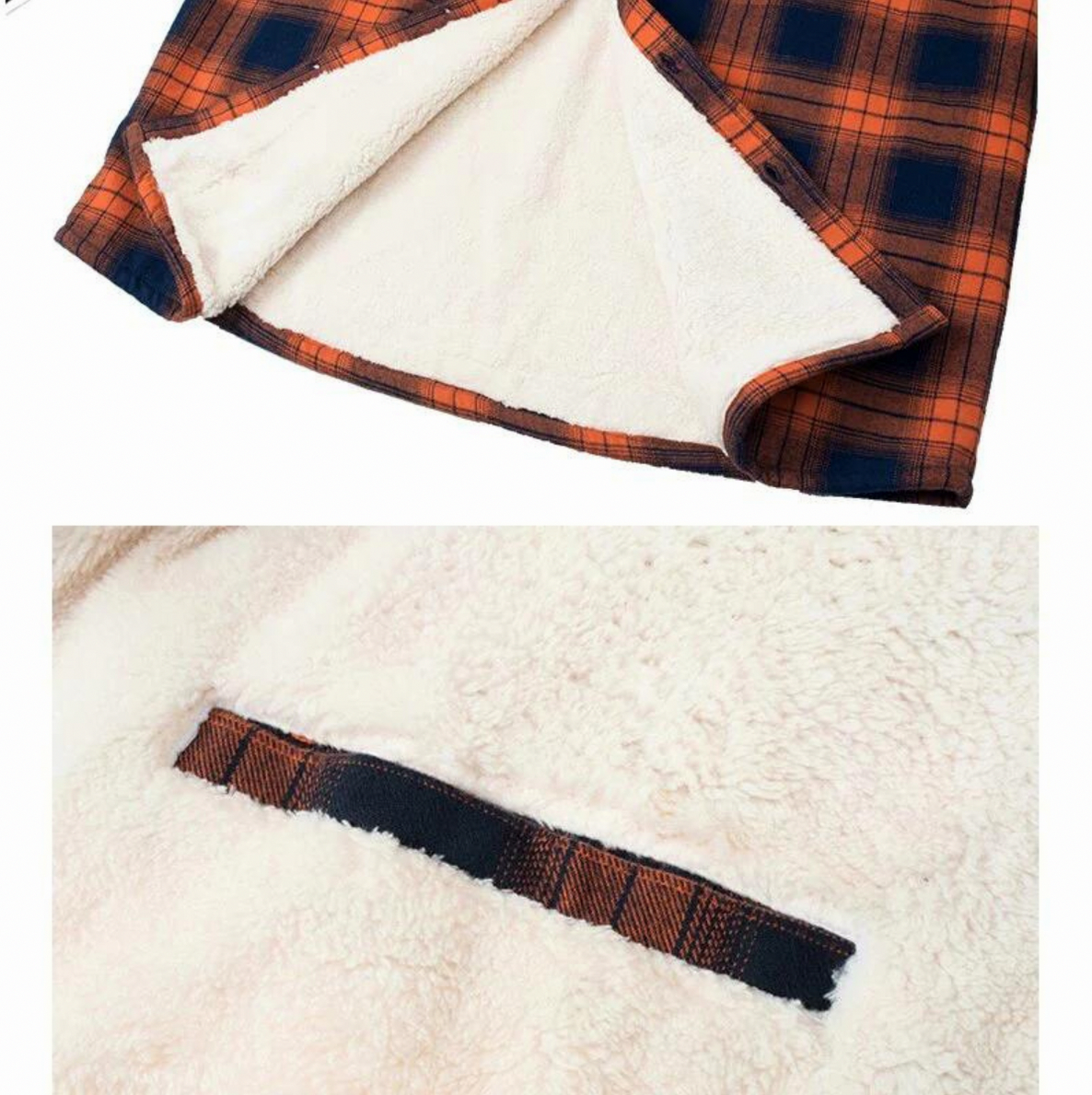 Fleece Lined Plaid Flannel Overshirt