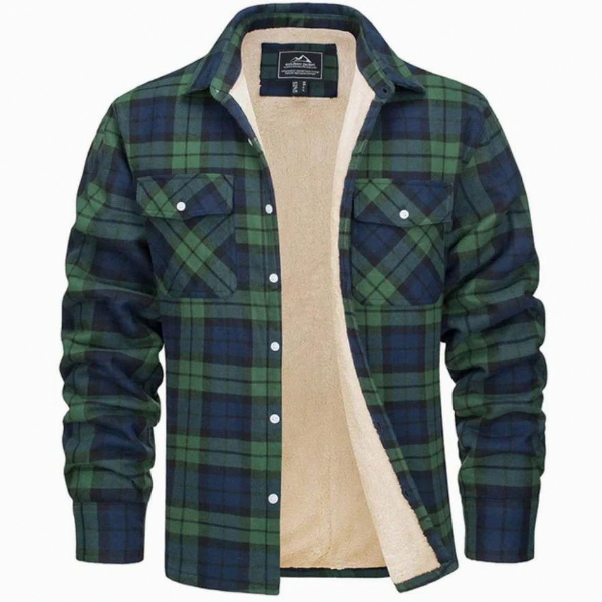 Fleece Lined Plaid Flannel Overshirt