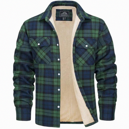 Fleece Lined Plaid Flannel Overshirt