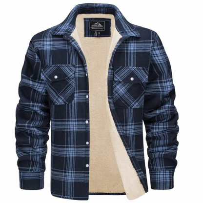Fleece Lined Plaid Flannel Overshirt