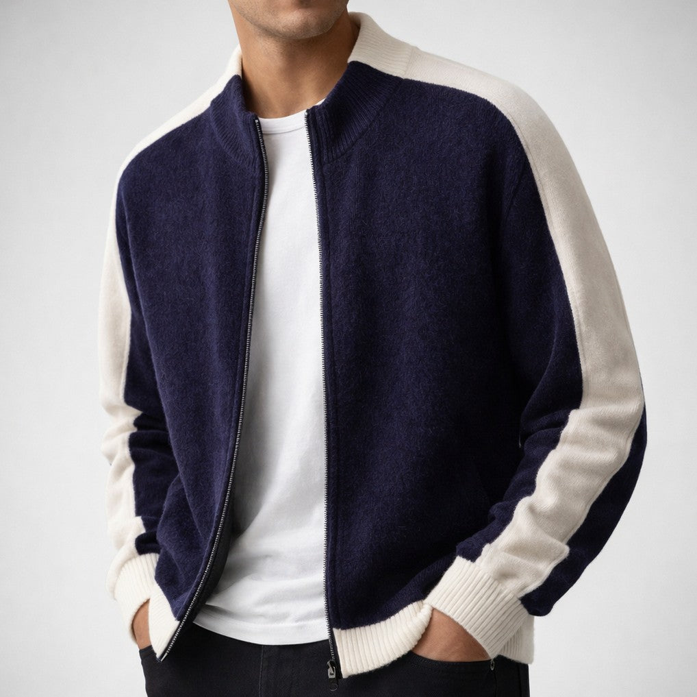 Full Zip Knit Bomber Jacket