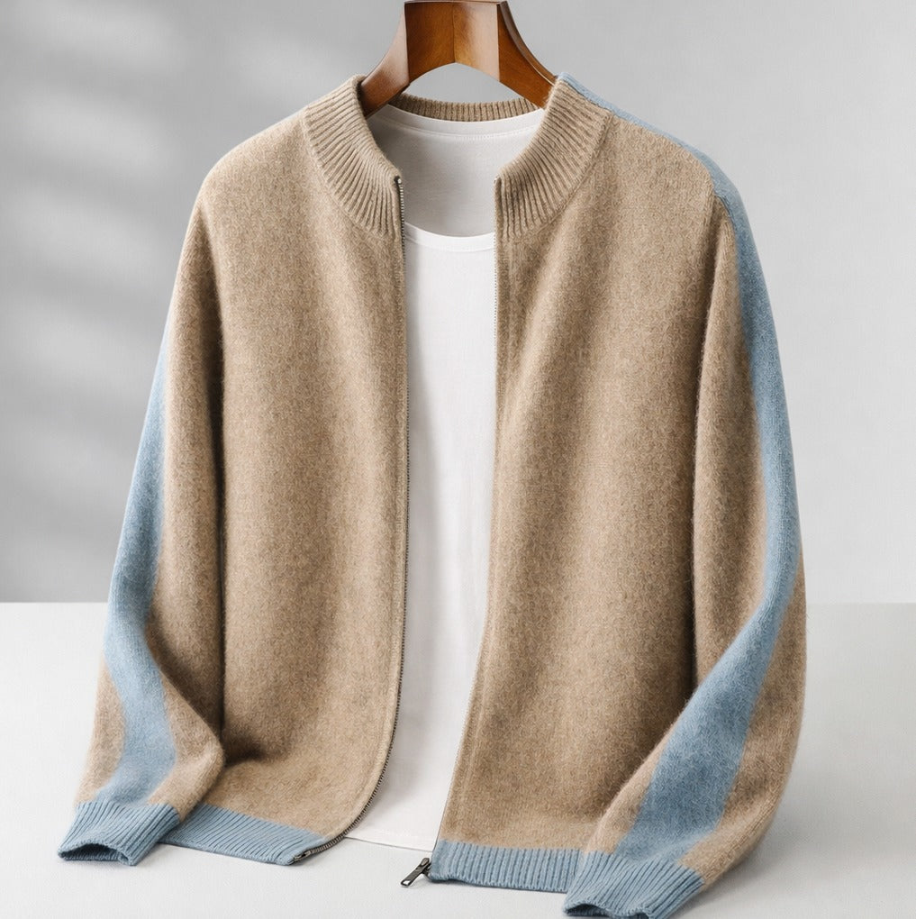 Full Zip Knit Bomber Jacket