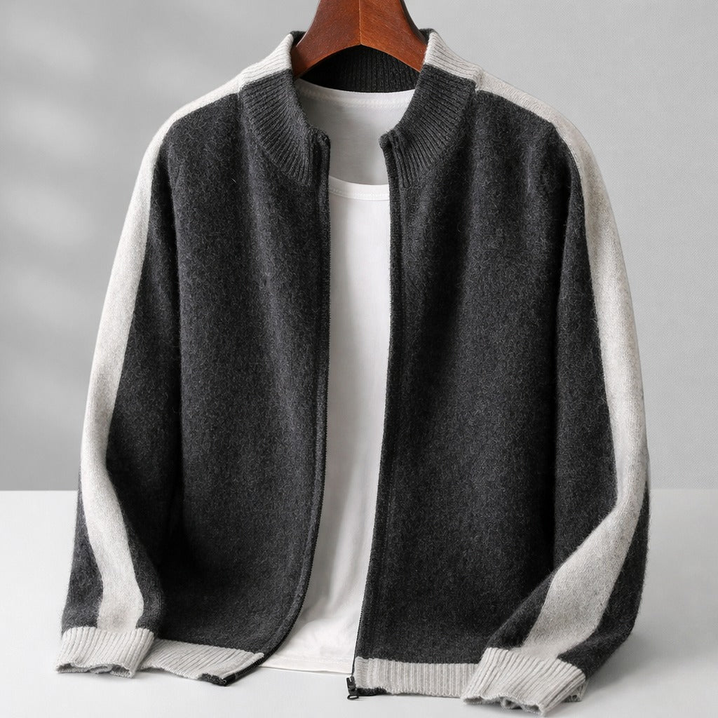 Full Zip Knit Bomber Jacket