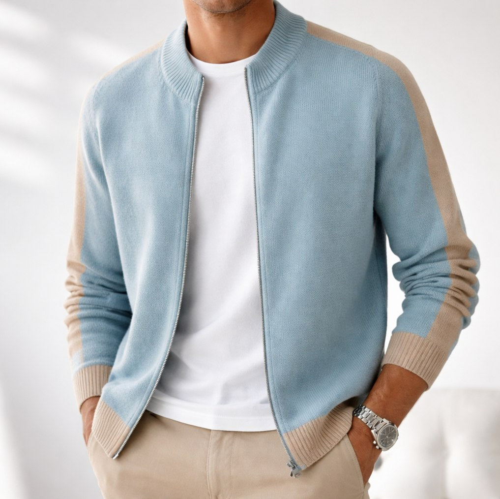 Full Zip Knit Bomber Jacket
