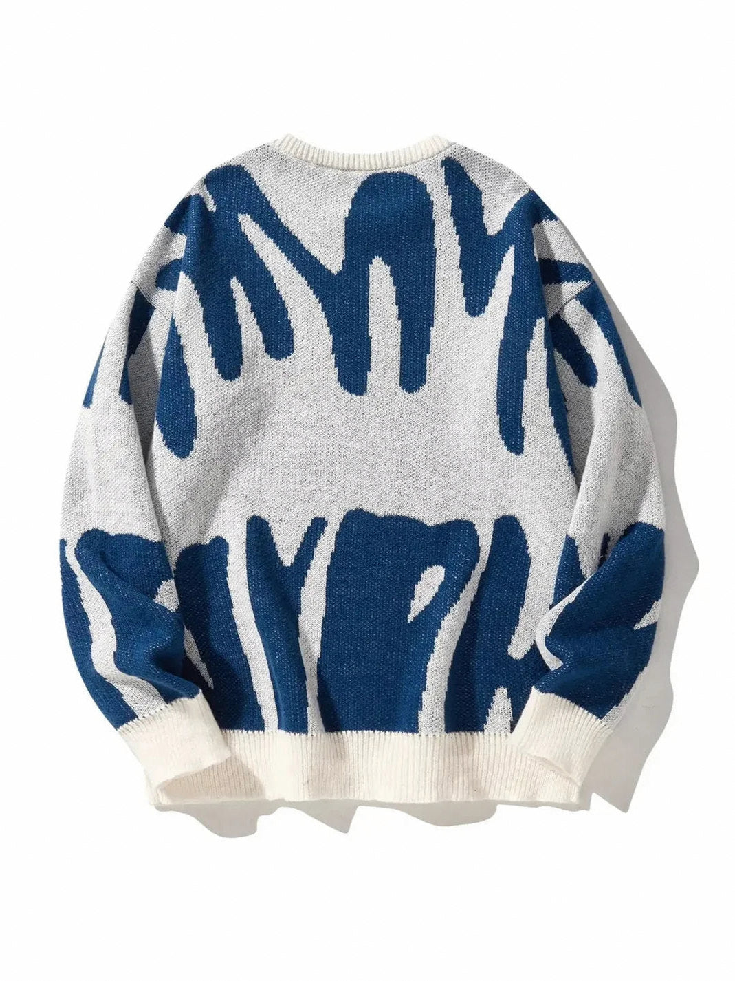 Graphic Knit Crew Neck Sweater