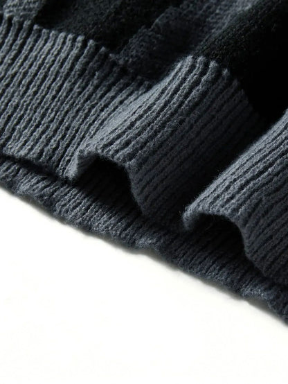 Graphic Knit Crew Neck Sweater