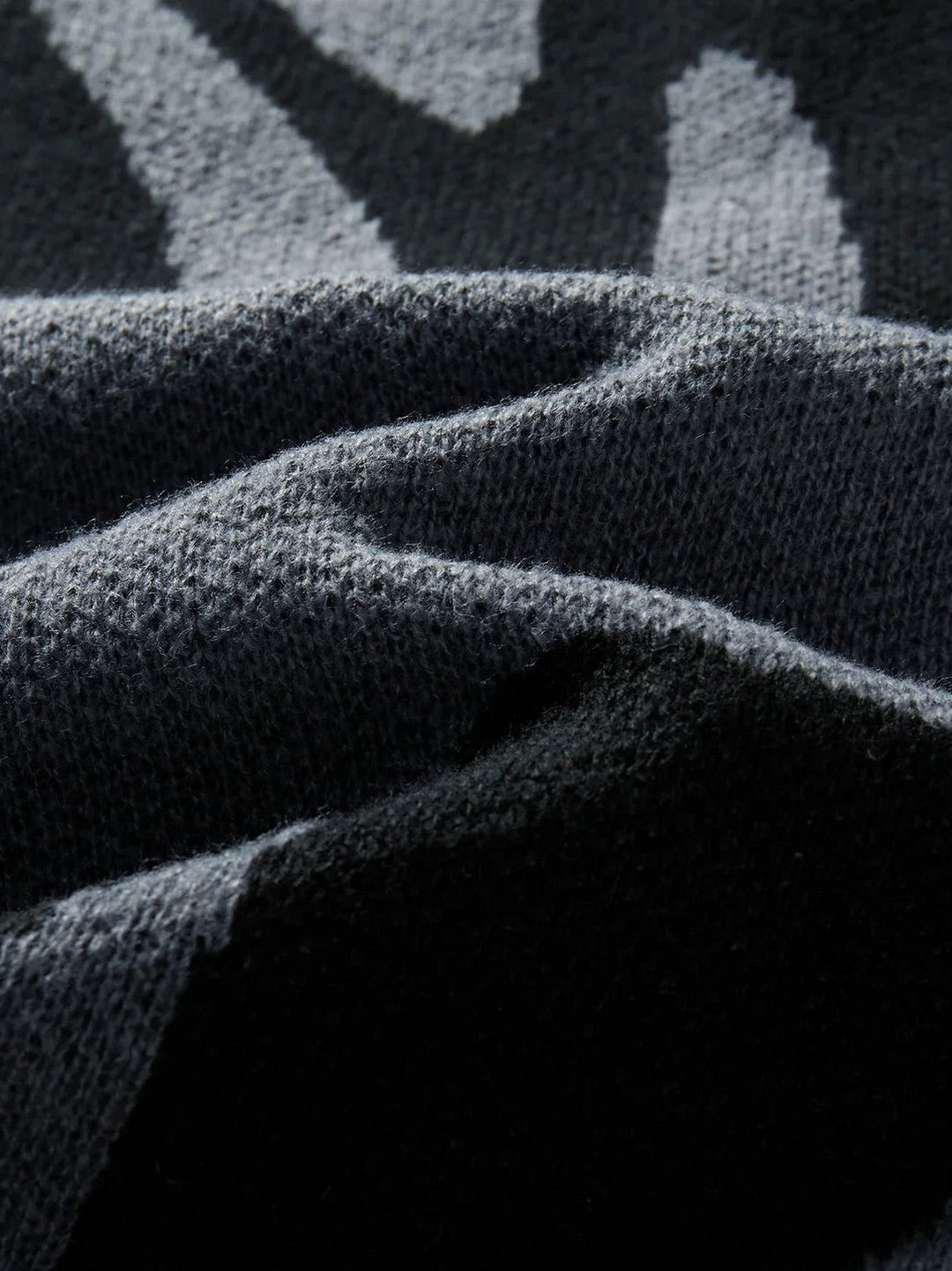 Graphic Knit Crew Neck Sweater