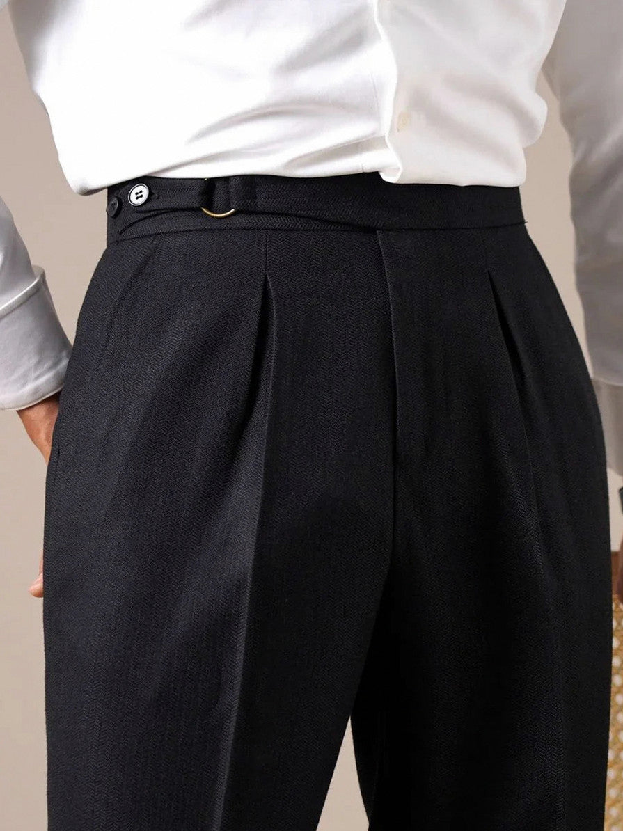 High Waist Gurkha Pleated Dress Pants