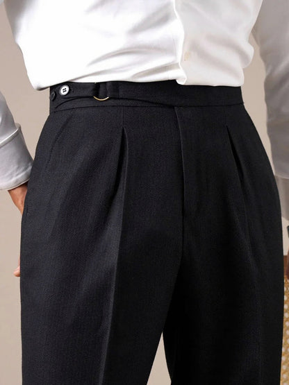 High Waist Gurkha Pleated Dress Pants