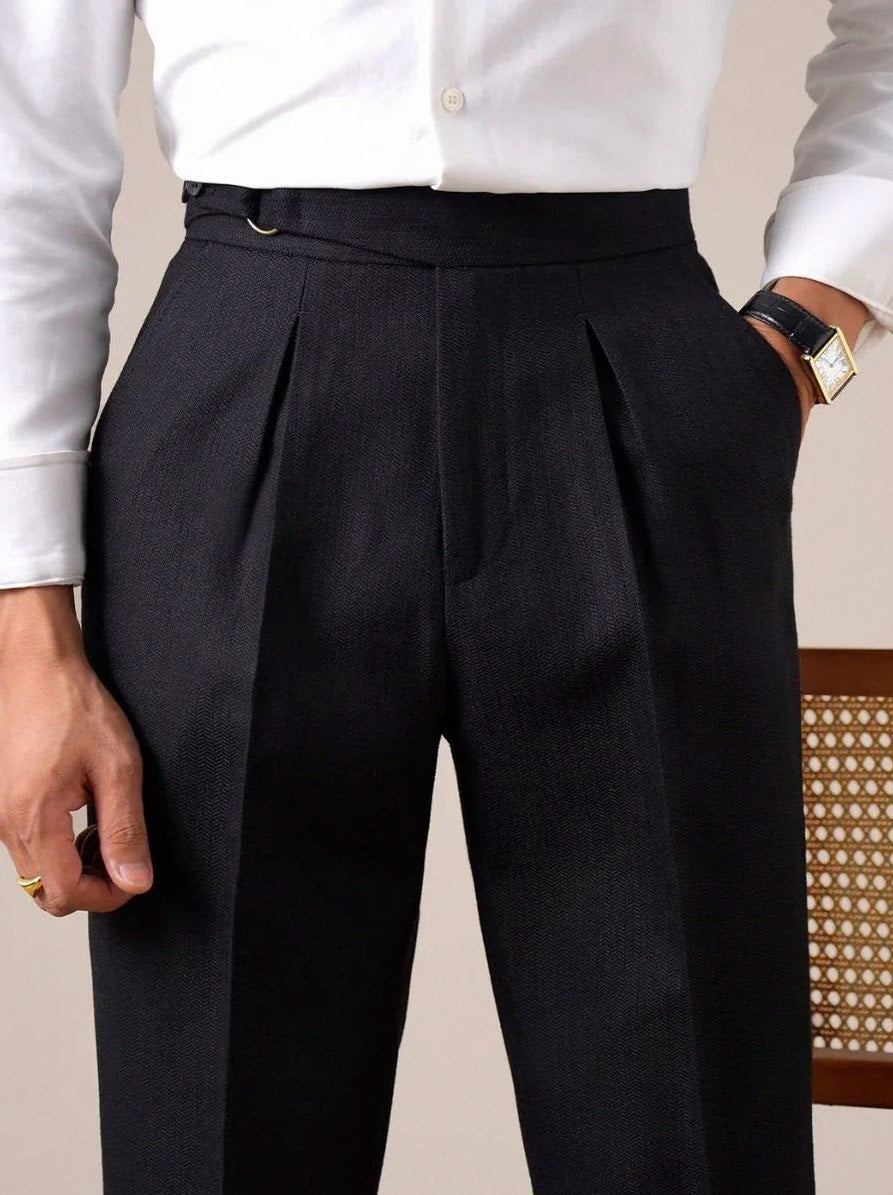 High Waist Gurkha Pleated Dress Pants