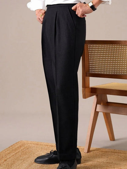 High Waist Gurkha Pleated Dress Pants