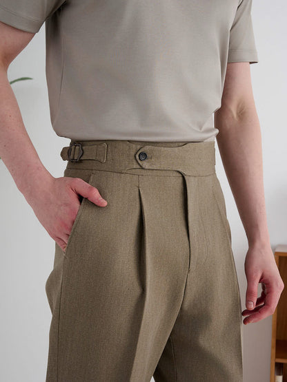 Side Adjuster Pleated Dress Pants