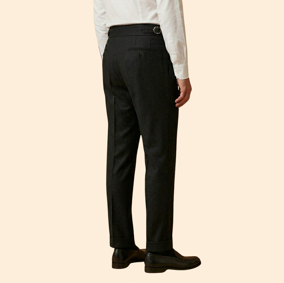 High Waist Pleated Dress Pants