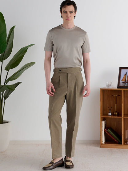 Side Adjuster Pleated Dress Pants