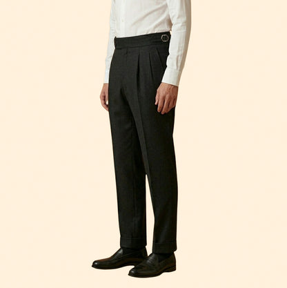 High Waist Pleated Dress Pants