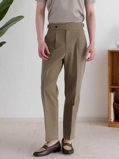Side Adjuster Pleated Dress Pants
