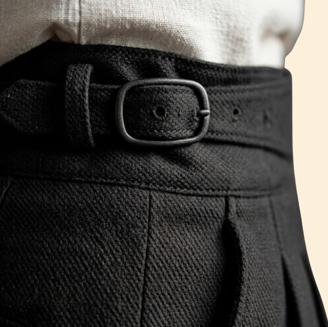 High Waist Pleated Dress Pants
