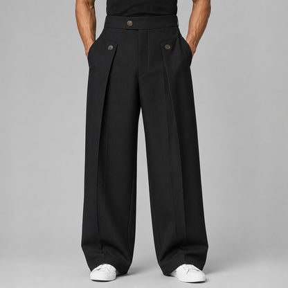 High Waist Wide Leg Pleated Pants